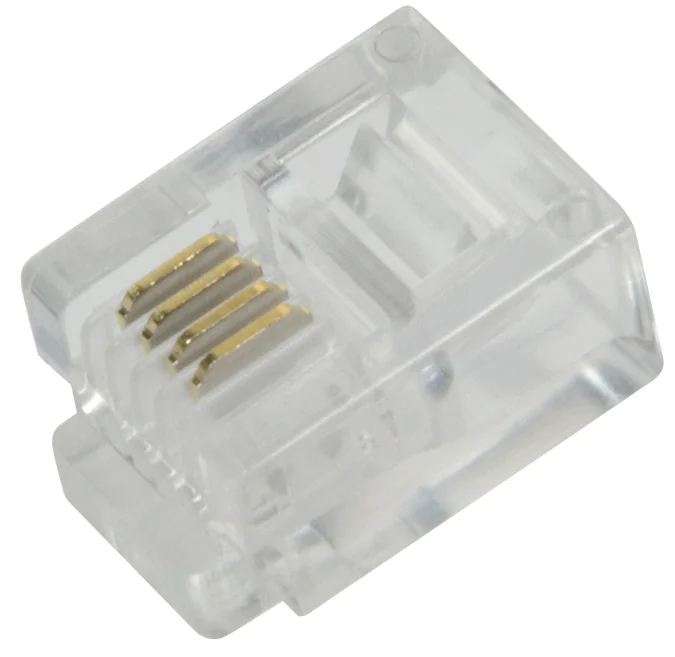 LOGILINK - Connecteur mâle RJ11 pour câble plat, non blindé
