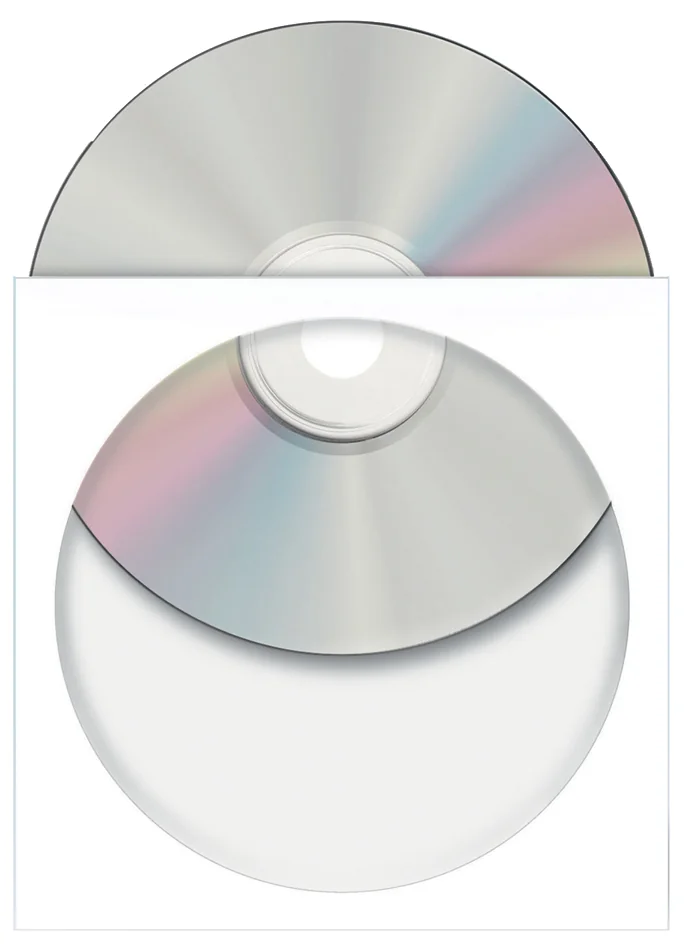 HERMA pochettes papier pour CD/DVD, avec fenêtre, blanc - OEM 1141