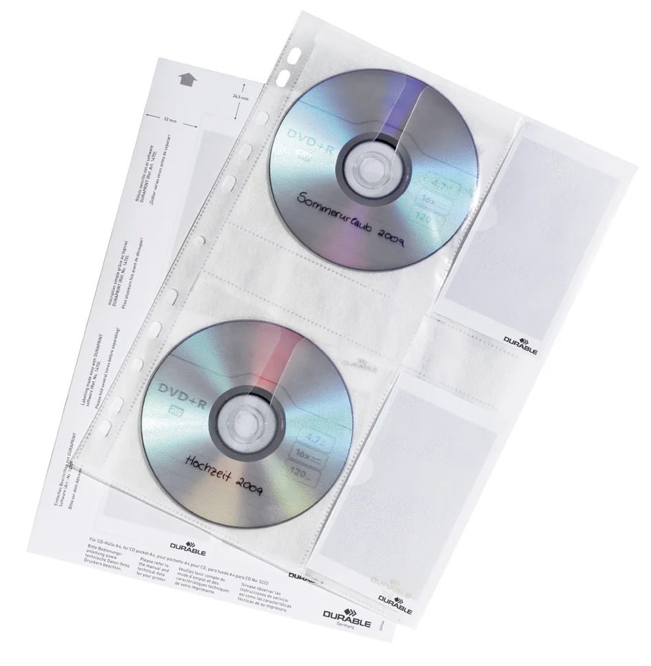 DURABLE Pochette CD-/DVD COVER S, pour 2 CD, PP, 156x288 mm - OEM 5203-19 6 DURABLE Pochette CD-/DVD COVER S, pour 2 CD, PP, 156x288 mm - OEM 5203-19 – Image 6