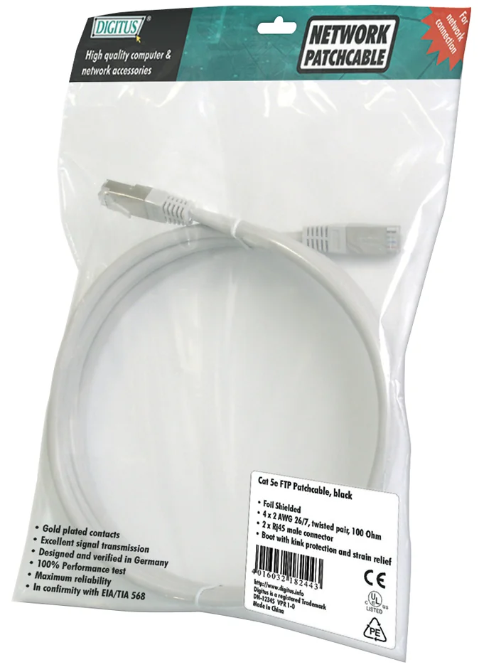 DIGITUS - Câble réseau éthernet Premium - Cat. 5e - - 1 m - vert