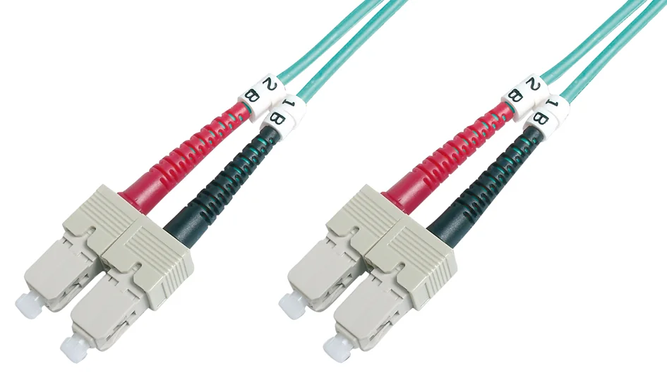 DIGITUS Câble à fibre optique, SC-Duplex - SC-Duplex - OM3 - 1m