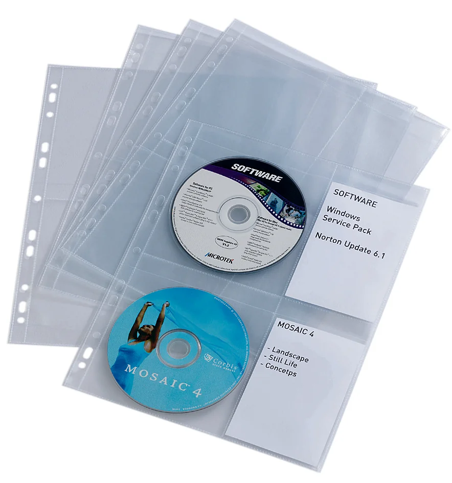 DURABLE Pochette CD/DVD COVER LIGHT S, pour 4 CD, en PP - OEM 5282-19