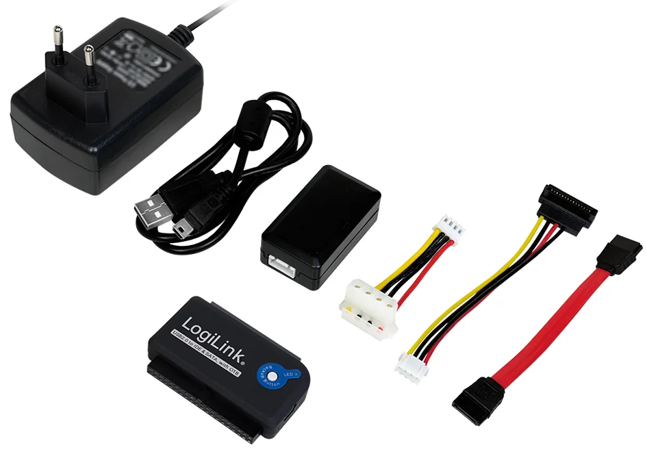 LOGILINK - Câble adaptateur USB 2.0 - SATA et IDE, longueur: