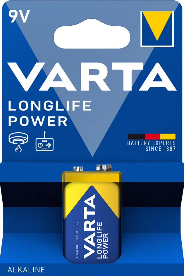 VARTA Pile alcaline "LONGLIFE Power", 9V