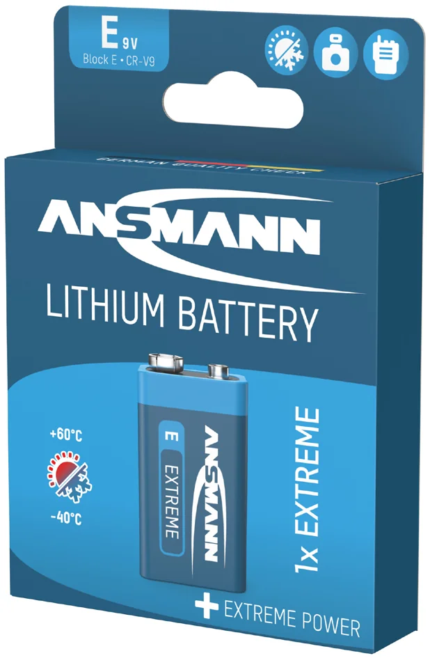 ANSMANN EXTREME LITHIUM E-bloc 9V (6AM6), 10,8V, 600 mAh 3 ANSMANN EXTREME LITHIUM E-bloc 9V (6AM6), 10,8V, 600 mAh - Afbeelding 3
