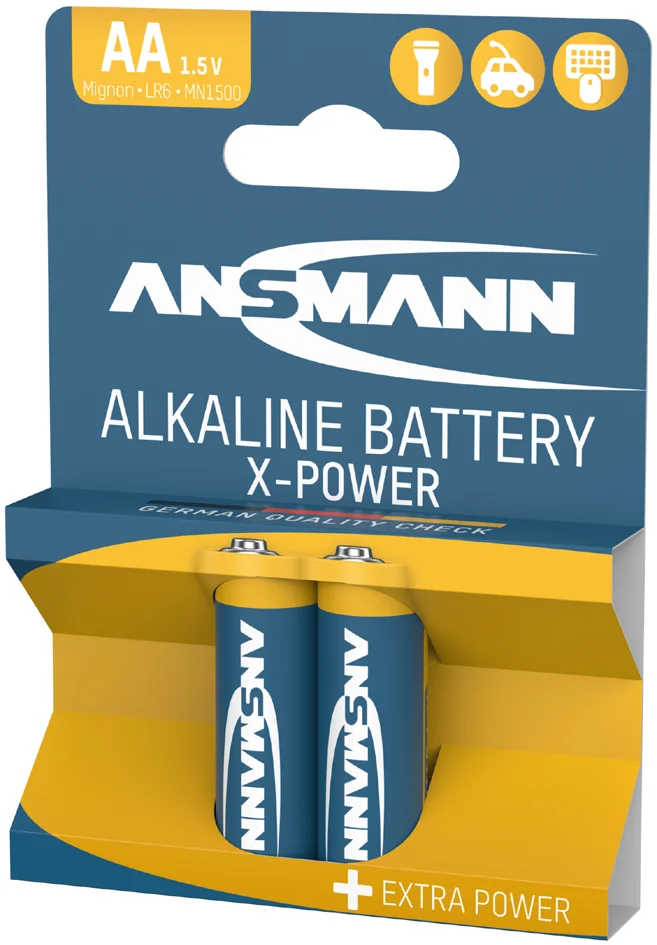 ANSMANN Pile alcaline "X-Power", Mignon AA, présentoir de 20
