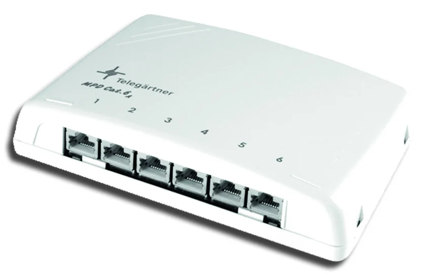 Telegartner - Répartiteur patch modulaire Cat.6A, 12 x RJ45,