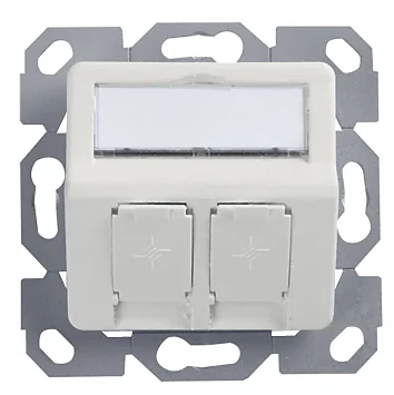 Telegaertner AMJ Boîtier encastrable, 50 x 50 mm, 2 ports