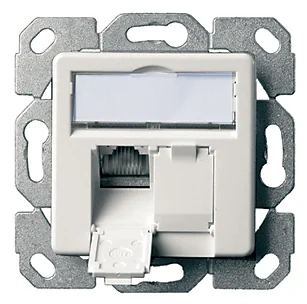 Telegaertner AMJ45 Anschlussdose, Kat.6A(tief), 2 x RJ45, pw