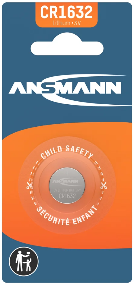 ANSMANN Pile bouton en lithium CR1225, 3 Volt, blister d'1