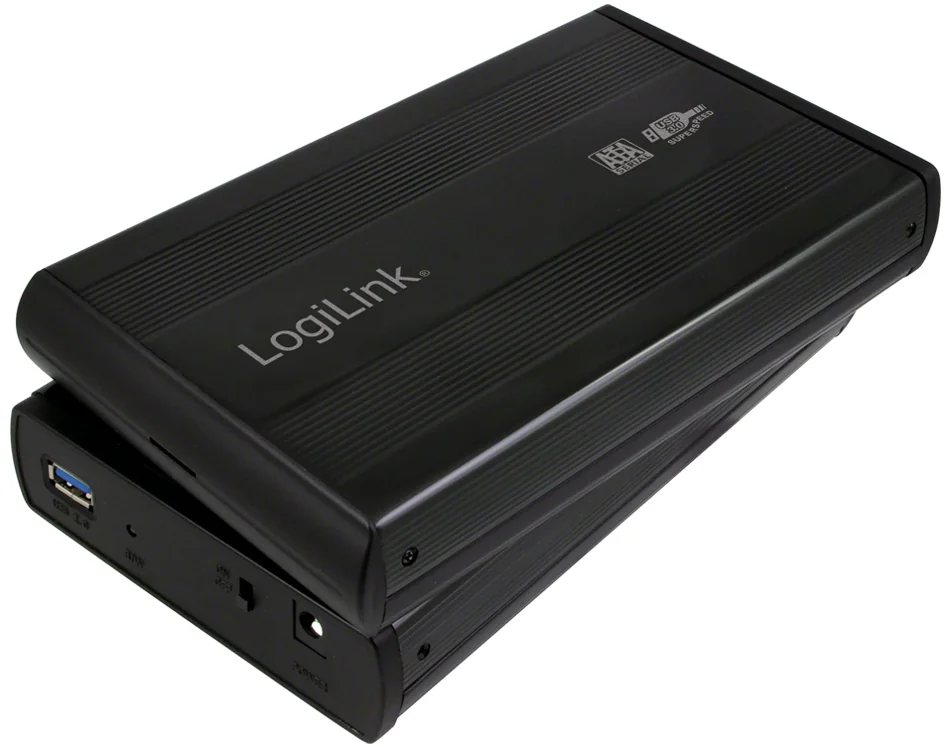 LogiLink Boîtier pour disque dur SATA 3,5', USB 3.0, noir - OEM UA0107