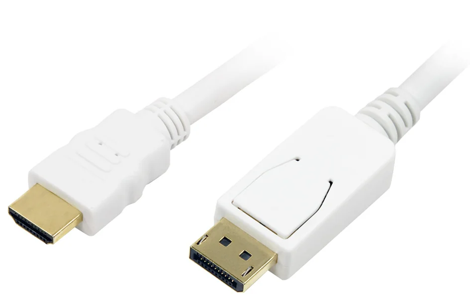 LOGILINK - Câble HDMI - DisplayPort, 2,0 m, blanc