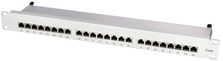 LogiLink Panneau de brassage 19" Cat. 6, blindé, 1 U,