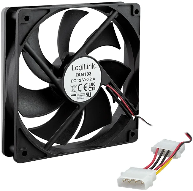 LogiLink Ventilateur pour boîtier,120 x 120 x 25 mm, noir - OEM FAN103