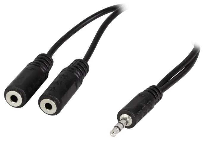 LogiLink Câble audio, jack mâle - 2x jack femelle