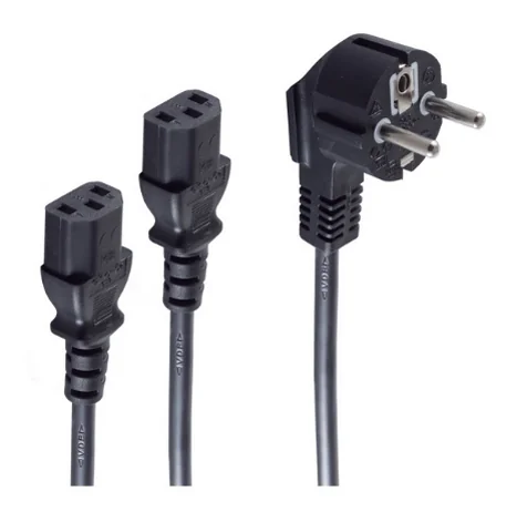 SHIVERPEAKS - BASIC-S Câble d'alimentation Y, noir, 1,8 m