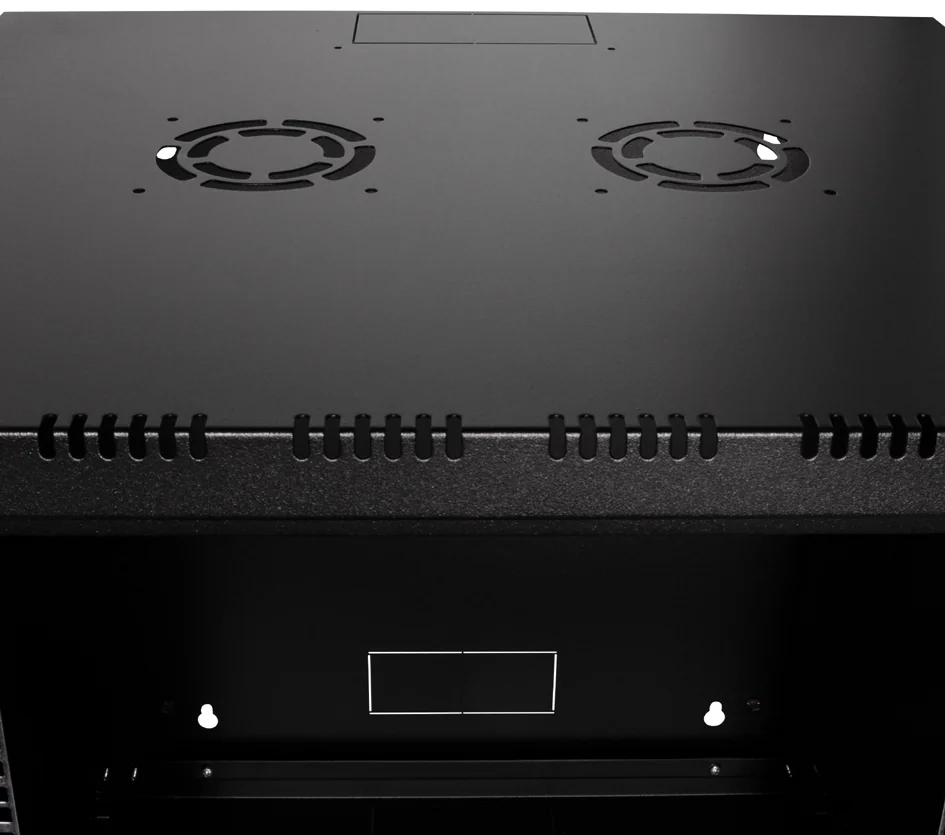 LogiLink Coffret mural 19", une pièce, 9 U, noir