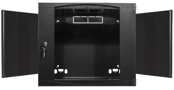 LogiLink Coffret mural 19", une pièce, 12 U, noir-gris 3 LogiLink Coffret mural 19", une pièce, 12 U, noir-gris – Image 3
