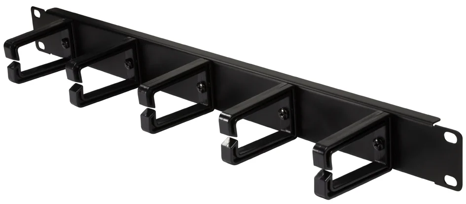 LogiLink Panneau de gestion de câbles 19", 1 U, 5 anneaux en