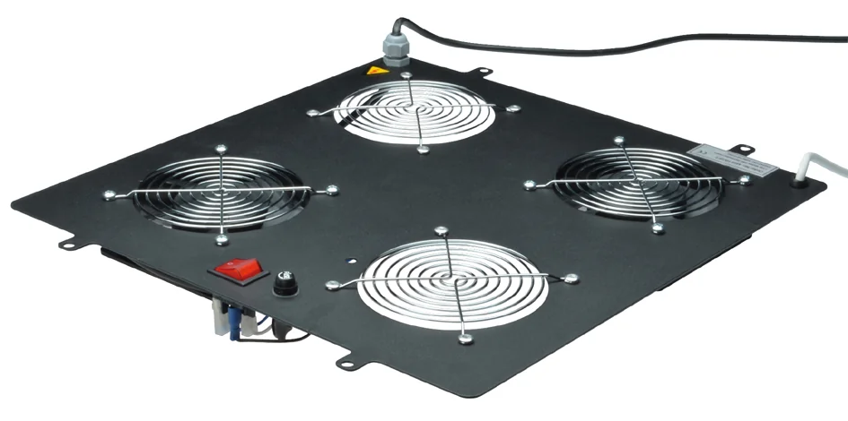 DIGITUS - Unité de ventilation, 4 ventilateurs, noir