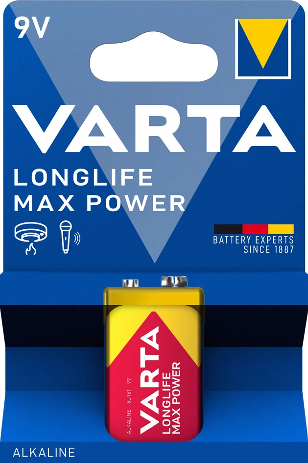 VARTA Pile alcaline "LONGLIFE Max Power", 9V