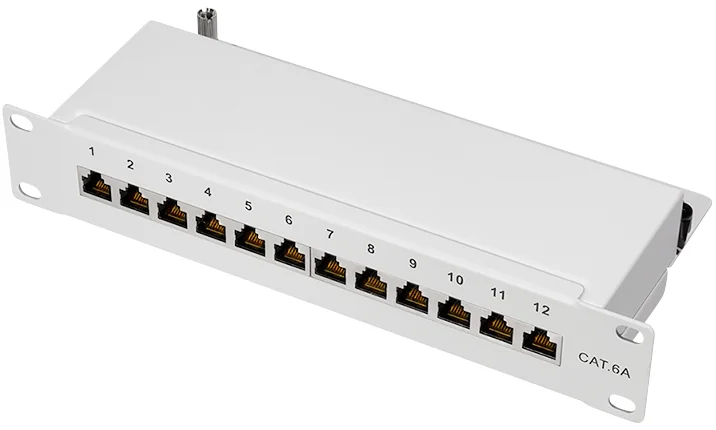 LOGILINK - Panneau de brassage 10" cat. 6A, 12 ports, gris