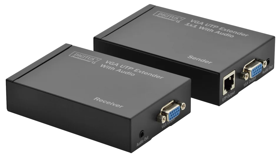 DIGITUS kit extenseur VGA-UTP via cat.5, portée: 300 m, - OEM DS-53400