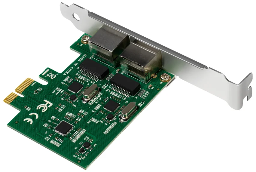 LogiLink Carte réseau PCI Gigabit Ethernet RJ45, 2 ports