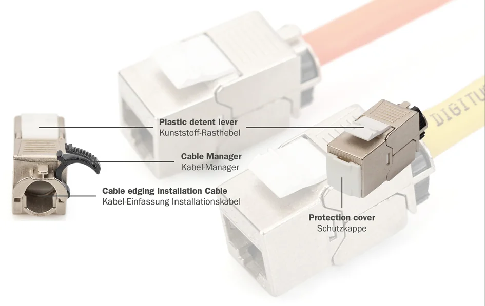 DIGITUS - module Keystone cat.6A, blindé, gris 3 DIGITUS - module Keystone cat.6A, blindé, gris – Image 3