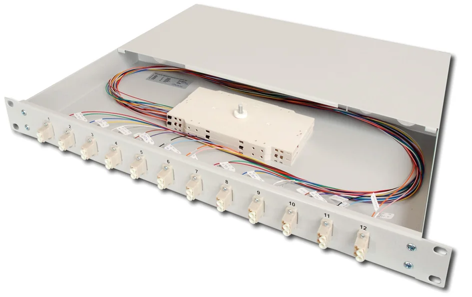 DIGITUS - Boîte d'épissure 19" à fibres optiques, OM4, LC, équipée, extractible 3 DIGITUS - Boîte d'épissure 19" à fibres optiques, OM4, LC, équipée, extractible – Image 3