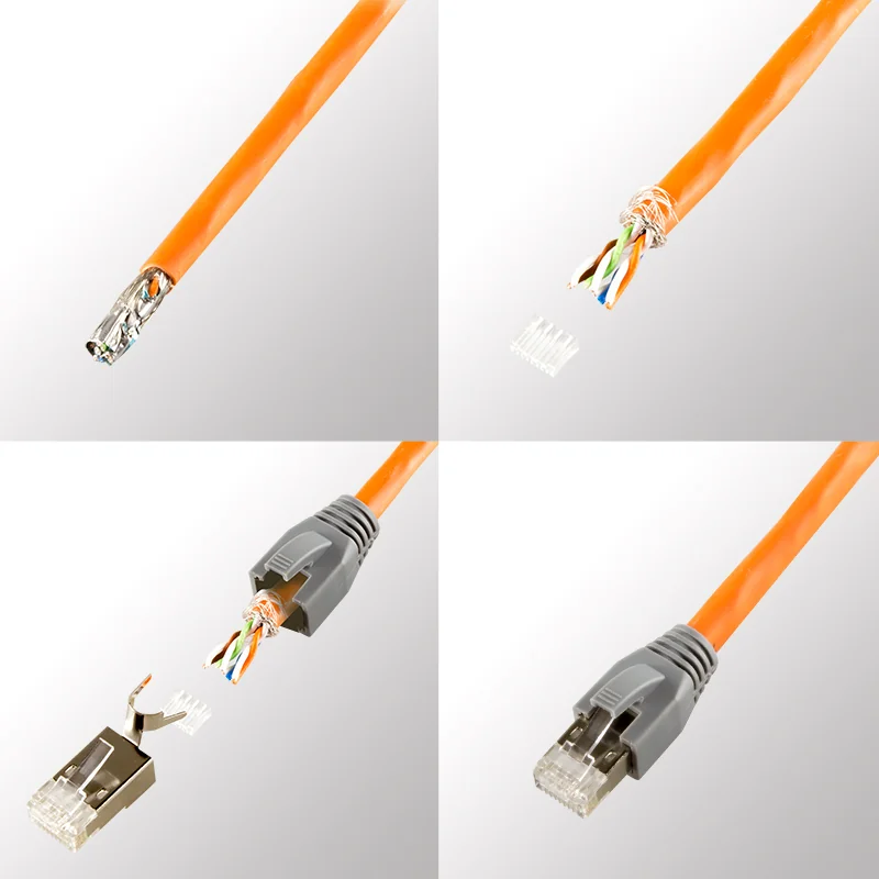 LOGILINK - Connecteur RJ45 mâle, Cat. 6A/Cat. 8.1A, blindé