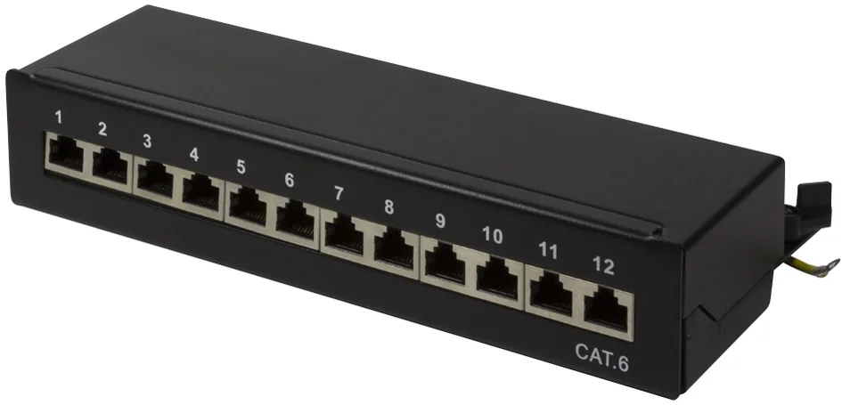 LogiLink Panneau de brassage de bureau Cat.6, blindé,