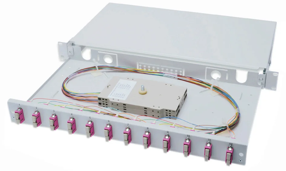 DIGITUS - boîte d'épissure à fibres optiques OM4, équipée,
