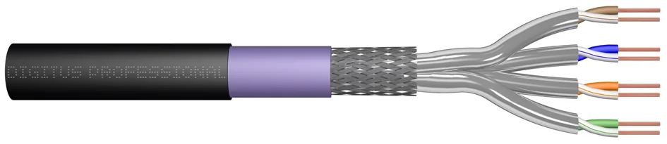 DIGITUS Cable d'installation Cat. 7, S/FTP, PiMF, 1.000 m,