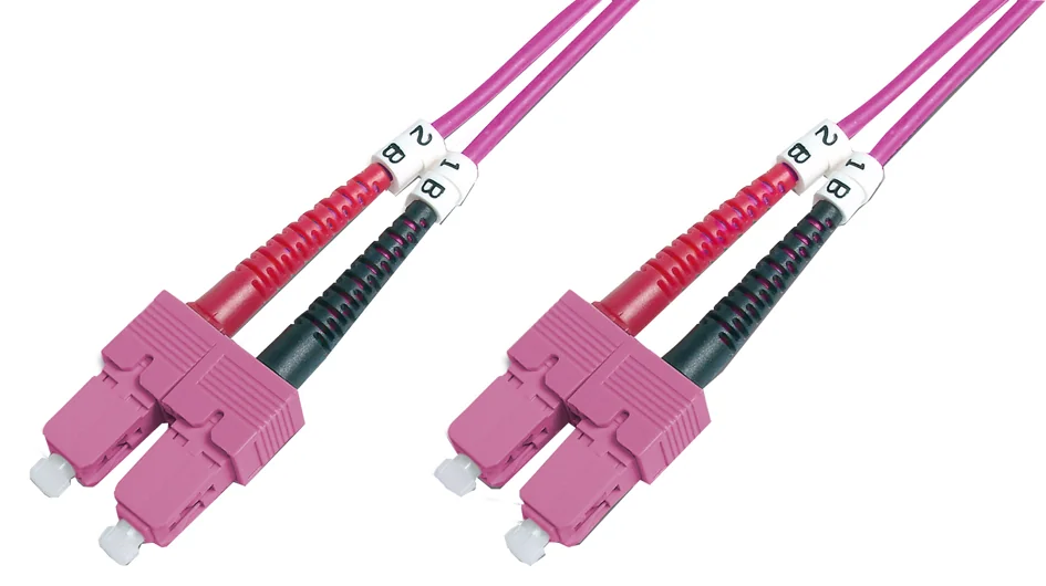 DIGITUS Câble Patch à fibres optiques, SC-Duplex - SC Duplex - OM4 - 5m