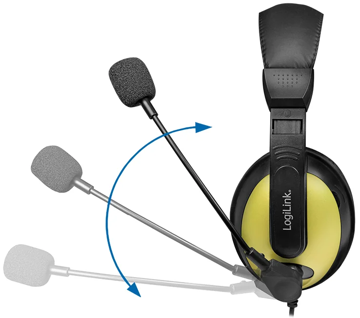 LogiLink Casque audio High Quality, avec coussinet, noir/or - OEM HS0011A