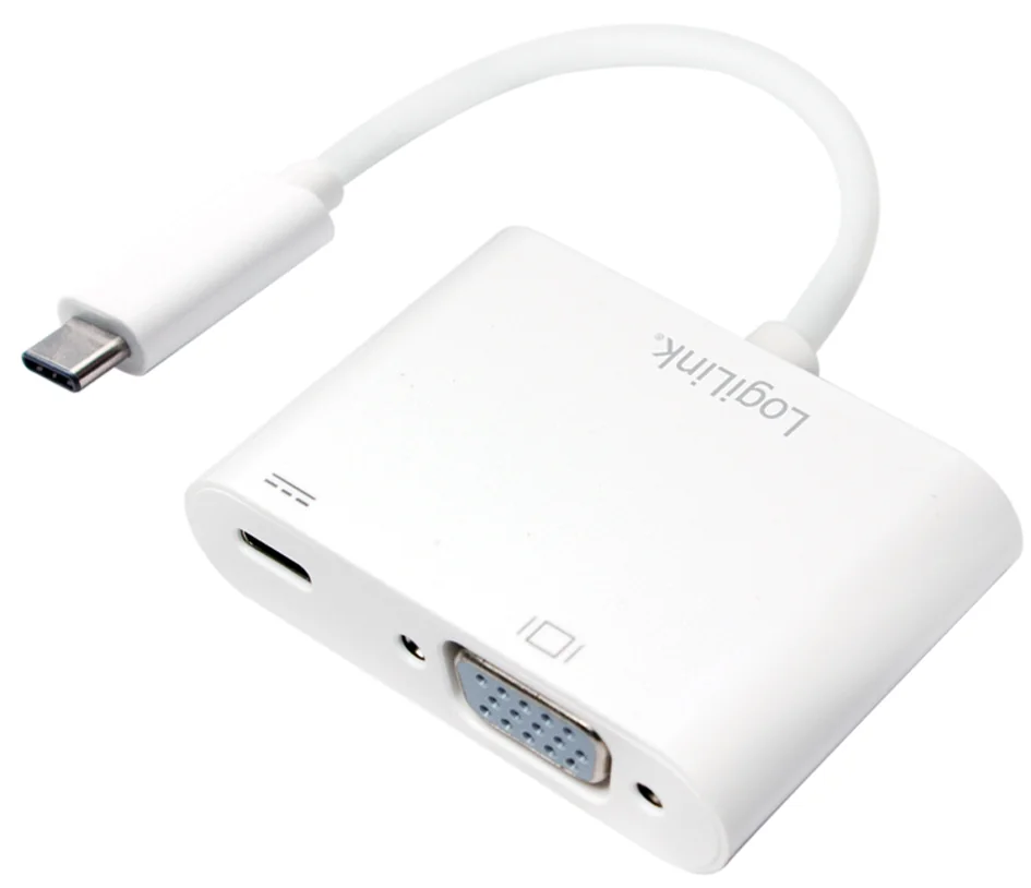 LogiLink Adaptateur de charge USB-C - VGA, blanc - OEM UA0259