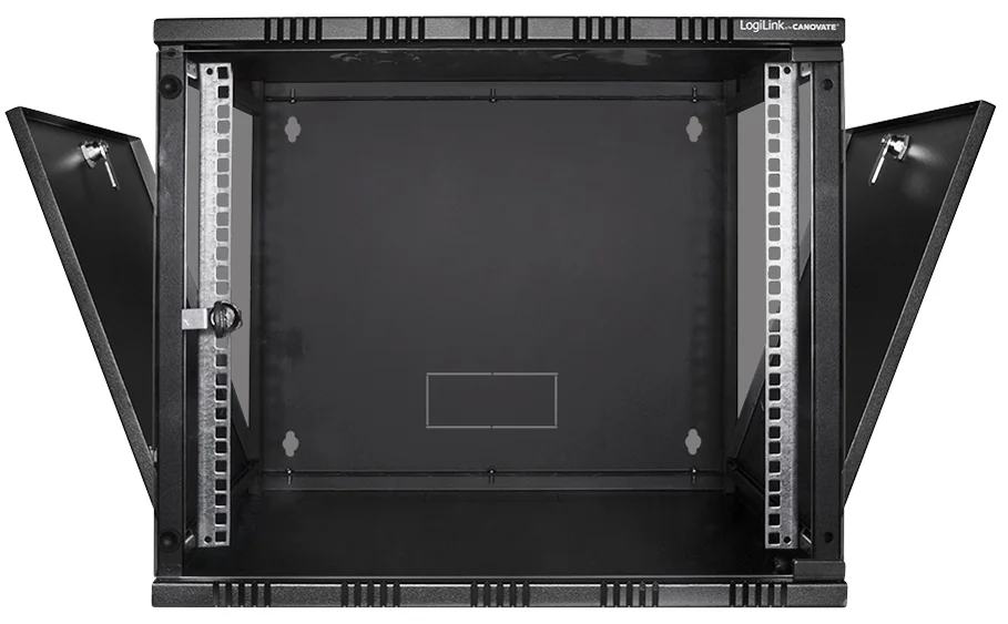 LOGILINK - Boîtier mural 19", démonté, 6 U, noir