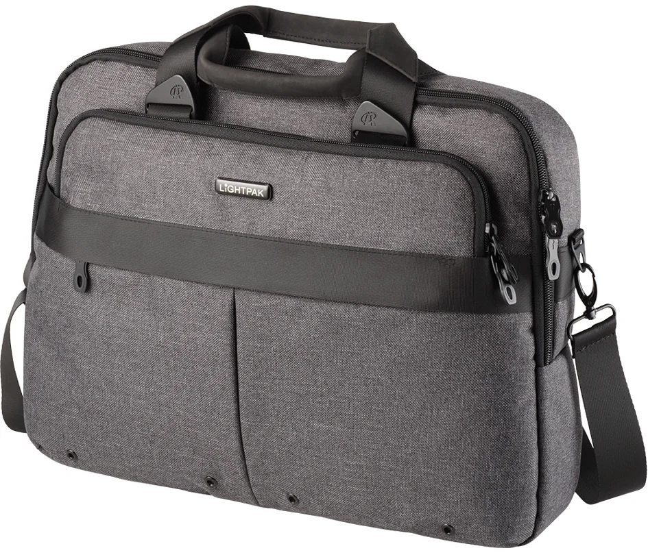 LIGHTPAK sac pour ordinateur portable WOOKIE, polyester,gris - OEM 46166