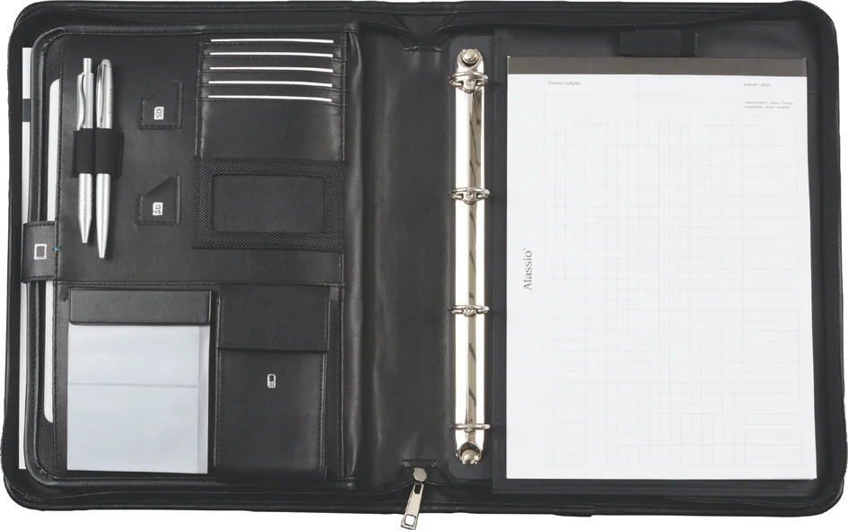 Alassio Organiseur de tablette A4 TRENTO, similicuir, noir - OEM 30114 3 Alassio Organiseur de tablette A4 TRENTO, similicuir, noir - OEM 30114 - Afbeelding 3