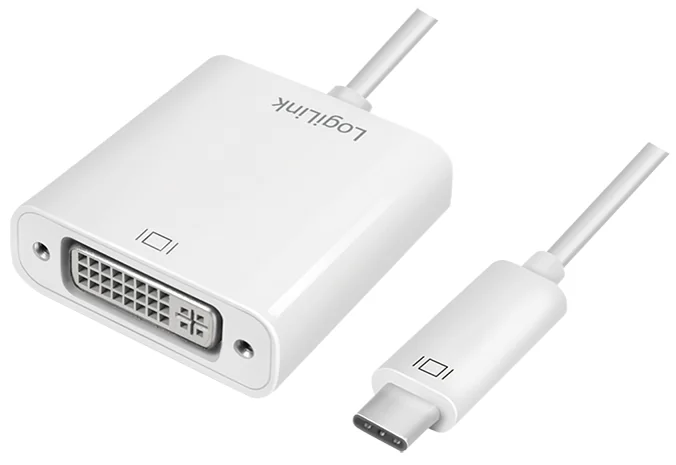 LOGILINK - Câble adaptateur USB 3.1 - DVI, blanc