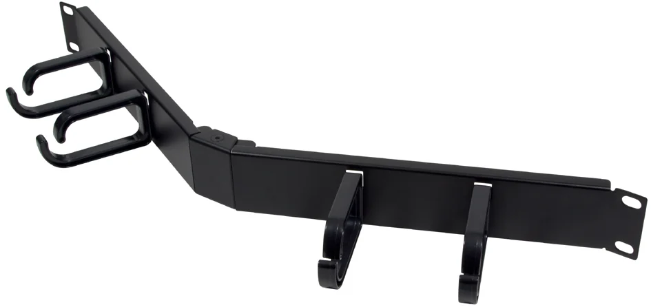 LogiLink Panneau guide-câbles 19", 1 U, courbé, noir