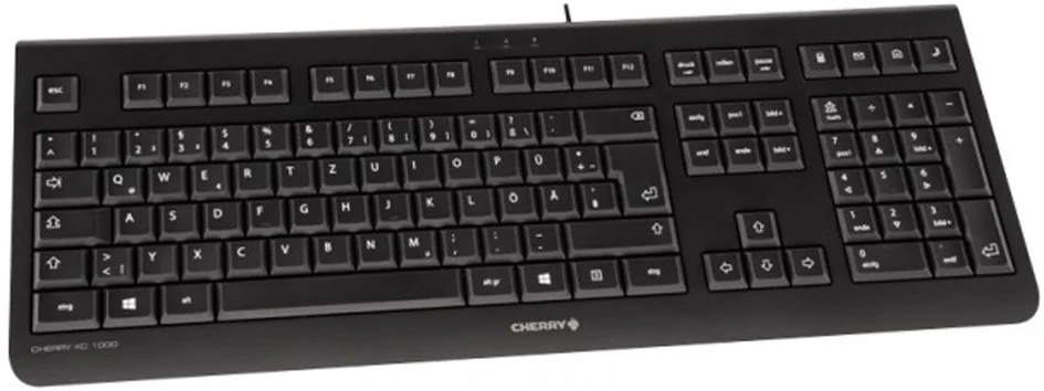 CHERRY Clavier AZERTY KC-1000 USB, avec fil, noir - OEM 925549