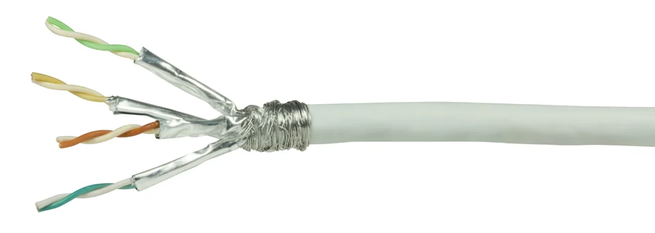 LogiLink - Câble éthernet 100m - Cat6 - S/FTP - Blanc