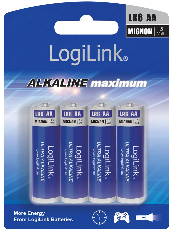 LogiLink Pile alcaline "Ultra Power", Mignon (AA/LR6)