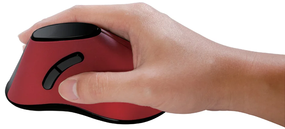 LogiLink Souris optique Ergonomic, sans fil, rouge / noir - OEM ID0159
