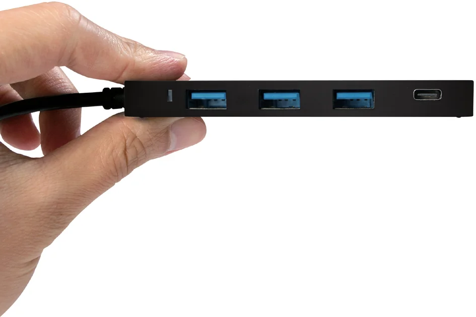 LogiLink Hub USB 3.0 plat avec fiche USB-C 3.1 Gen1, 4 ports