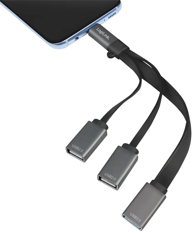 LogiLink Hub USB 3.0 avec fiche USB-C 3.1 Gen1, 3 ports