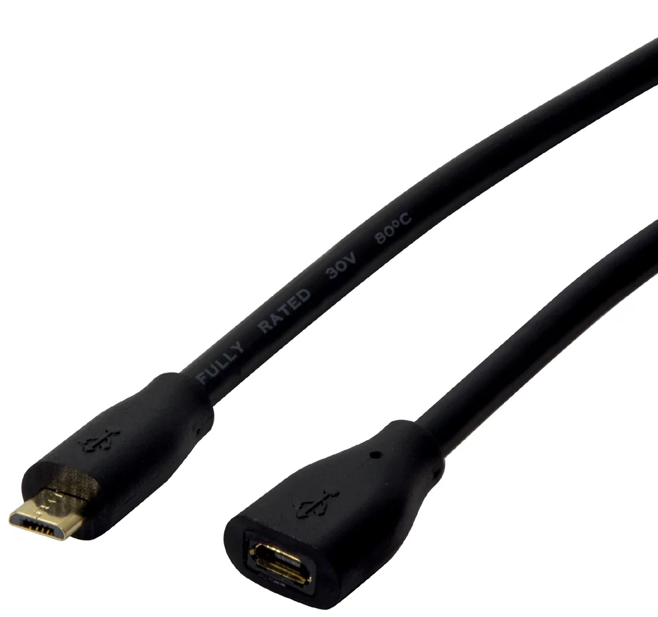LogiLink Câble de rallonge micro USB 2.0, 2,0 m, noir