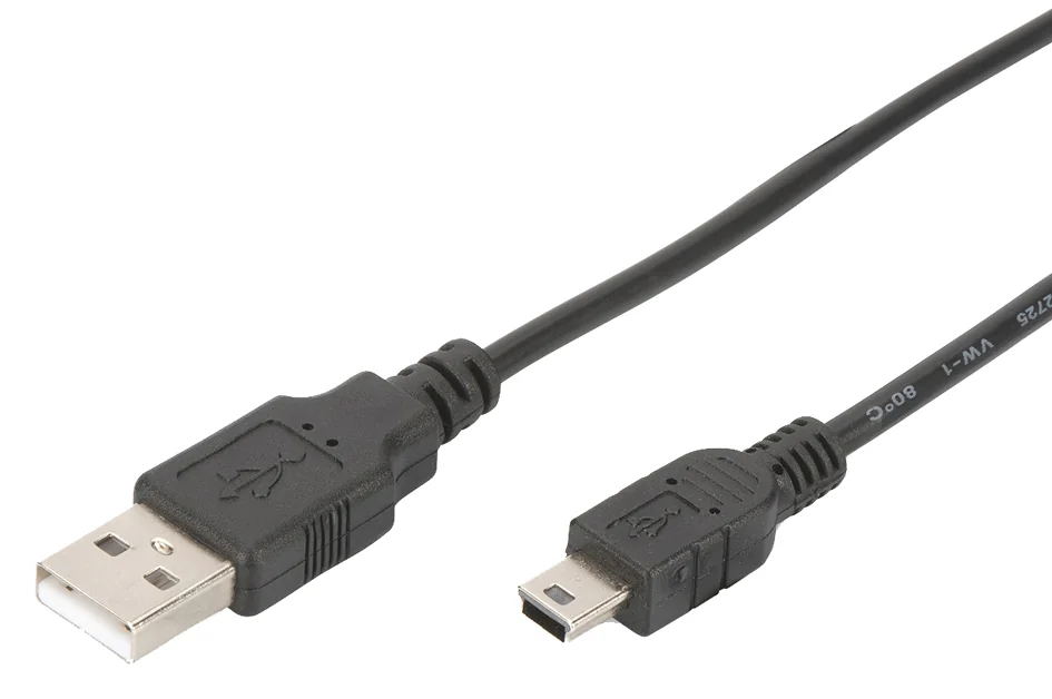 DIGITUS Câble de connexion USB 2.0, USB-A - Mini USB-B, 1,0m